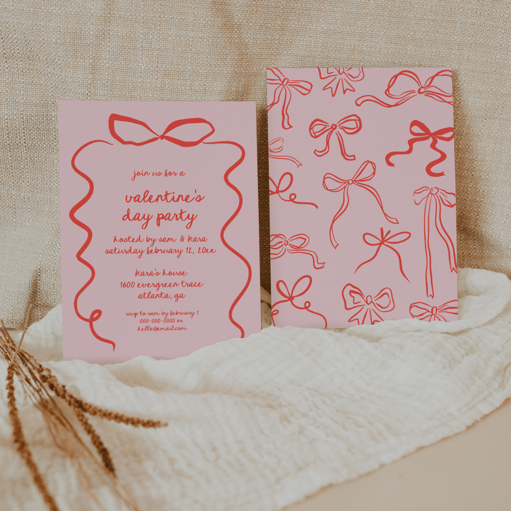 Whimsical Hand Drawn Valentine's Day Party Invitation - SincerelyByNicole