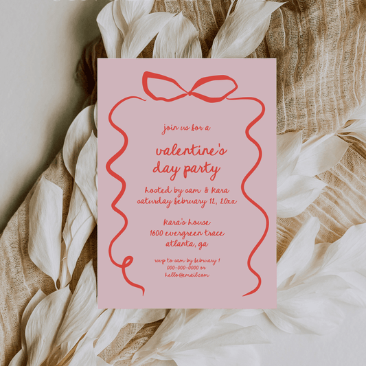 Whimsical Hand Drawn Valentine's Day Party Invitation - SincerelyByNicole